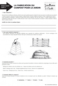 La fabrication du compost pour le jardin