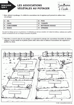 Les associations végétales - Cycle 3