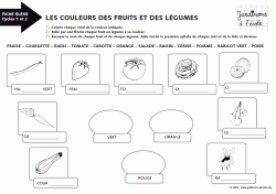 Les couleurs des fruits et des légumes