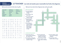 NOUVEAUTÉ - Les mots du toucher pour reconnaître les fruits et les légumes